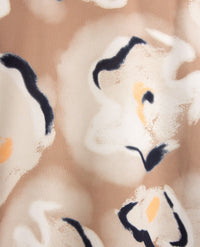 Frank Walder - Gerende instap rok - Travel - Beige met off-white, navy en peach