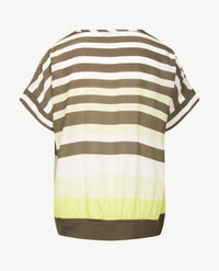 Frank Walder  - Blouson - Streep lime, khaki en off-white