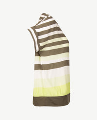 Frank Walder  - Blouson - Streep lime, khaki en off-white