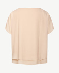 Frank Walder - Blouse - ronde hals - Licht zand