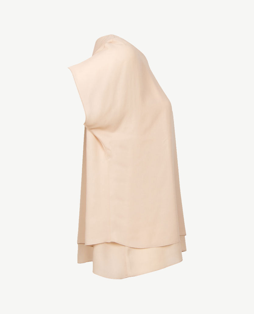 Frank Walder - Blouse - ronde hals - Licht zand