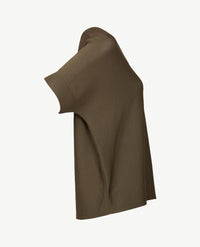 Frank Walder  - Lichte Pullover V-hals - Crêpe Kakhi