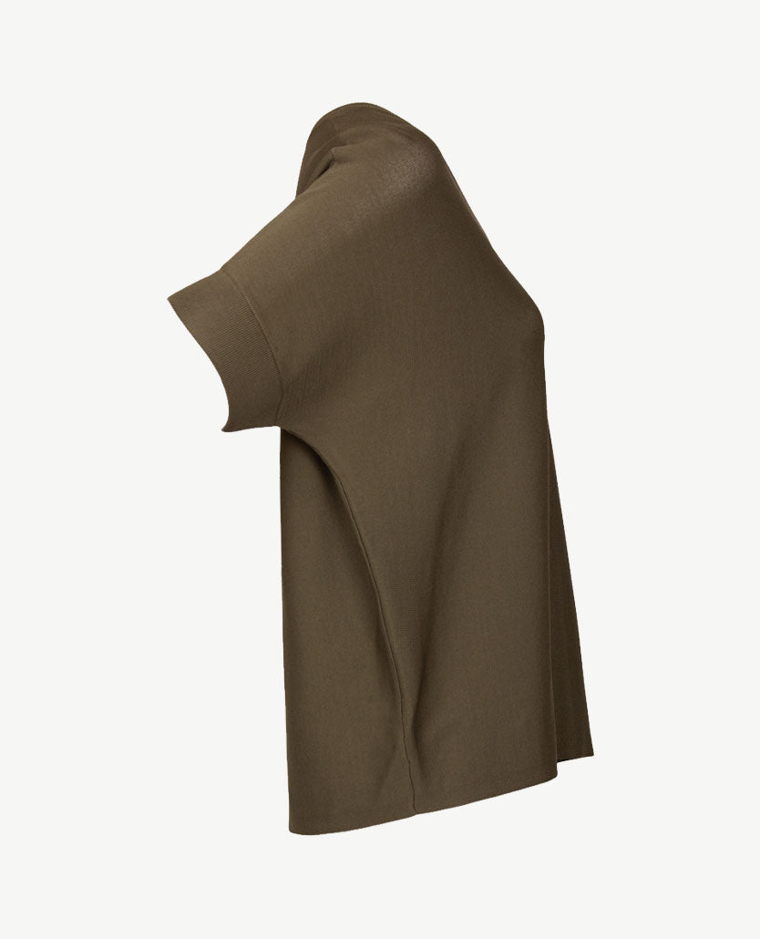 Frank Walder  - Lichte Pullover V-hals - Crêpe Kakhi