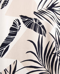 Frank Walder  - Top -V-hals - Blad beige met Navy en off-white