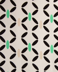 Frank Walder  - Top kleine v-hals - Off-white, groen, beige en zwart