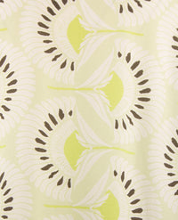 Frank Walder  - Top ronde hals - Lime met kakhi en off-white