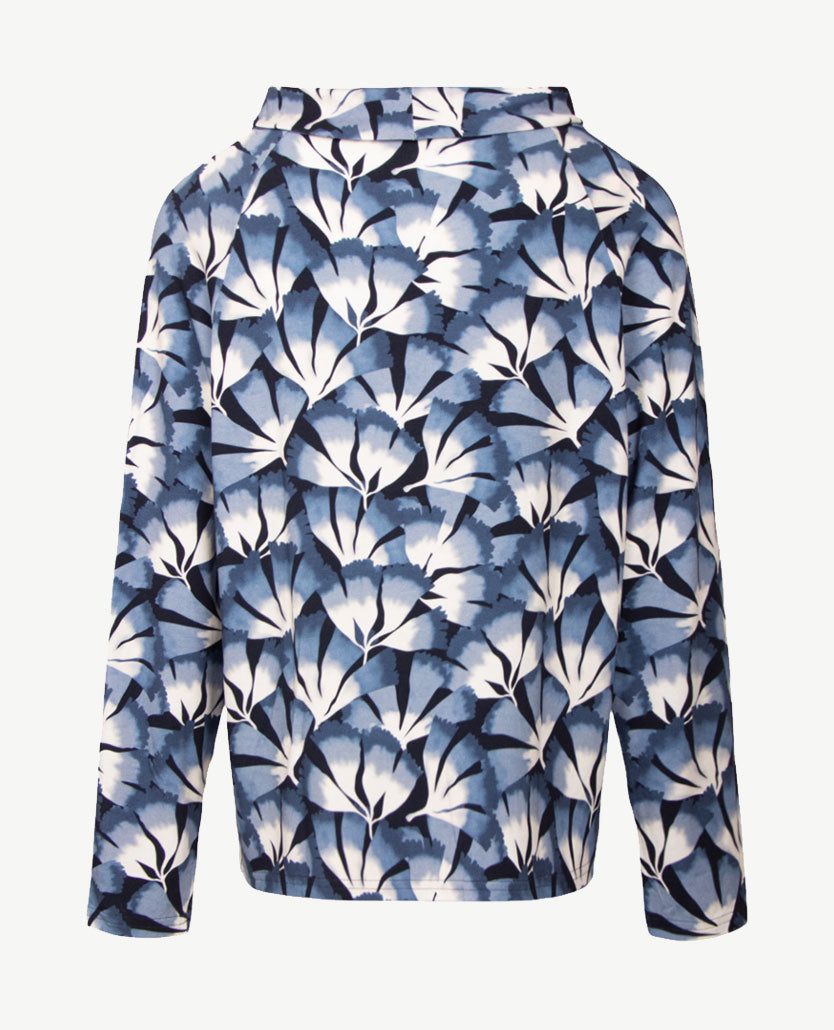 Frank Walder - Damestop met coll - Blauwen met navy en off-white