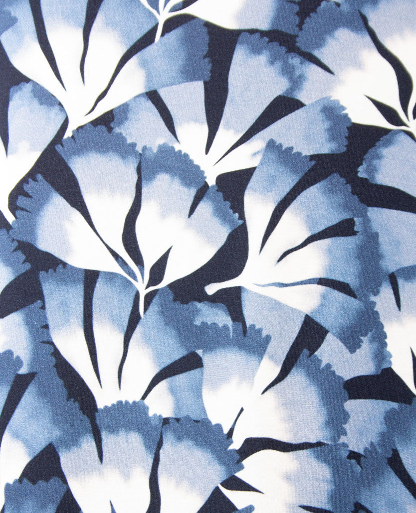 Frank Walder - Damestop met coll - Blauwen met navy en off-white