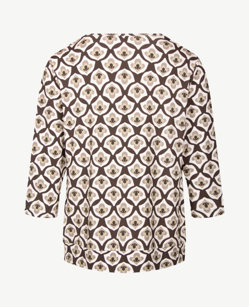 Frank Walder - Blouson - Dessin met groen, truffel en beige