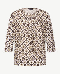 Frank Walder - Blouson - Dessin met groen, truffel en beige