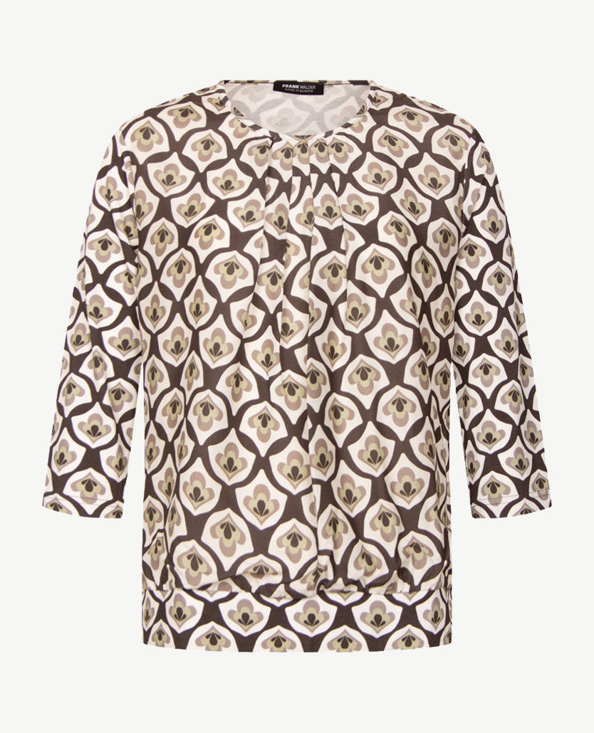 Frank Walder - Blouson - Dessin met groen, truffel en beige