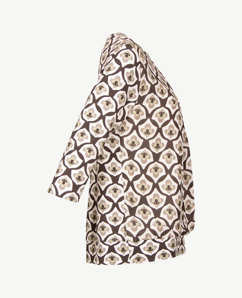 Frank Walder - Blouson - Dessin met groen, truffel en beige