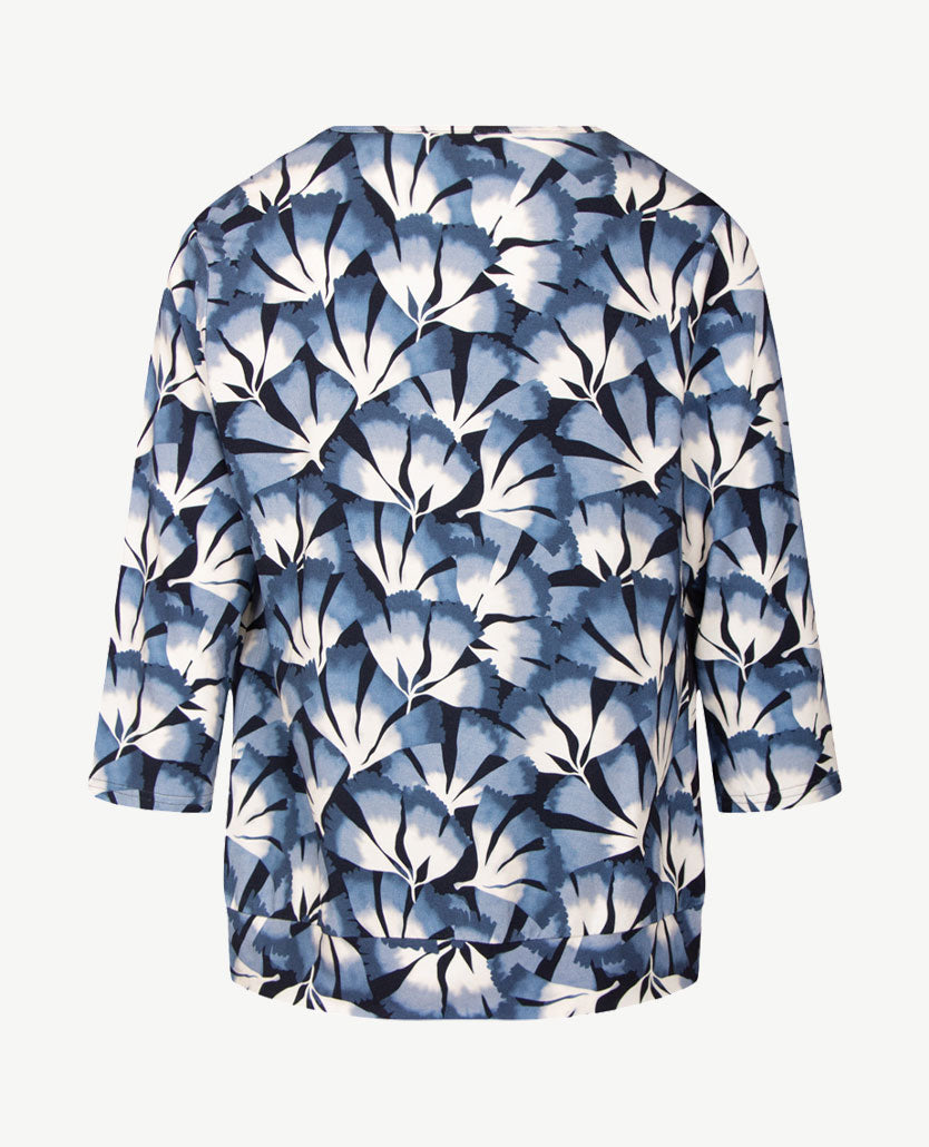 Frank Walder - Blouson dames - Dessin blauwen met off-white en navy