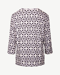 Frank Walder - Blouson dames - Dessin met lila, paars en antraciet en zwart en off-white