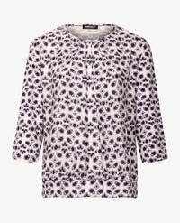 Frank Walder - Blouson dames - Dessin met lila, paars en antraciet en zwart en off-white