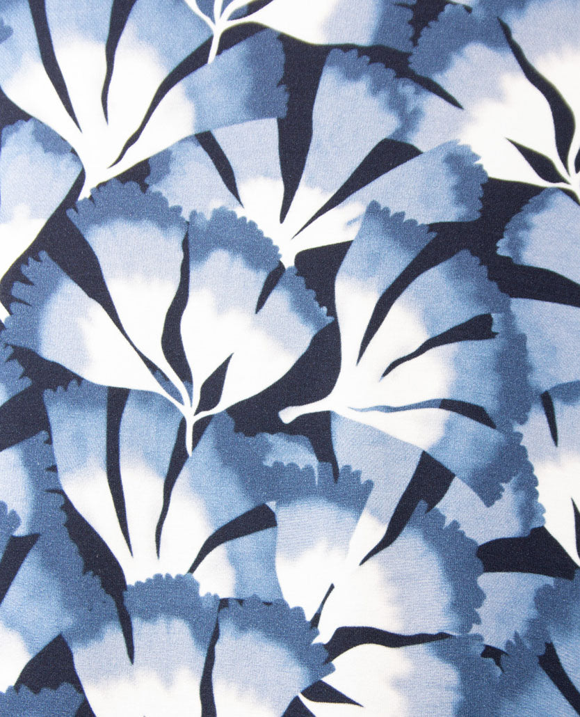 Frank Walder - Top dames - Dessin blauwen met off-white en navy