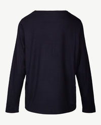 Frank Walder - Top dames - Dessin navy met blauwen