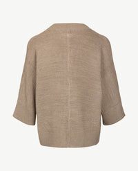 Frank Walder - Vest met rits en 3-4 mouw - Soft olive
