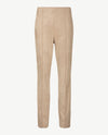 Frank Walder - Pantalon Mia - Elastiek rondom - Korte lengte - Suedine - Beige zand