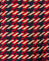 Frank Walder - Vestjasje met knopen - Dessin navy met merlot en beige