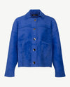Frank Walder - Vestjasje met knopen en zakken - Fluffy - Kobalt