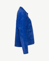 Frank Walder - Vestjasje met knopen en zakken - Fluffy - Kobalt