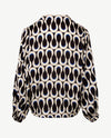 Frank Walder - Blouse - Slinger met zwart en kobalt