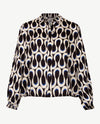 Frank Walder - Blouse - Slinger met zwart en kobalt