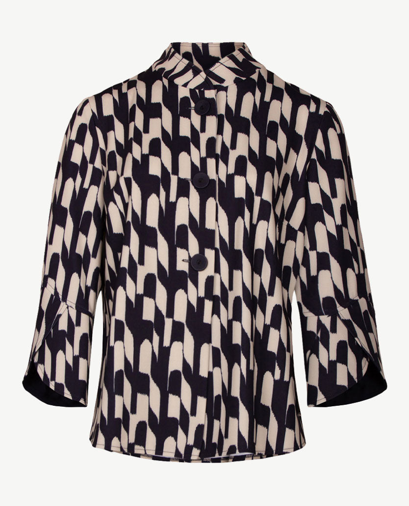 Frank Walder - Vestjasje - Navy met beige