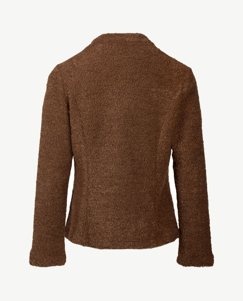 Frank Walder - Vestjasje met rits - Bouclé - Taupe