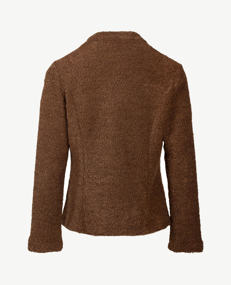 Frank Walder - Vestjasje met rits - Bouclé - Taupe