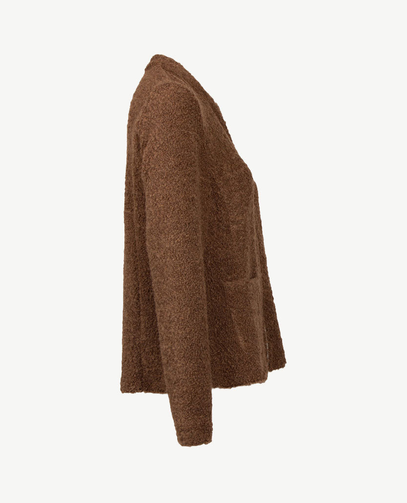 Frank Walder - Vestjasje met rits - Bouclé - Taupe