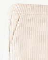 Frank Walder - Pantalon Mia straight - Elastiek rondom - Korte lengte - Ribcorduroy - Off-white