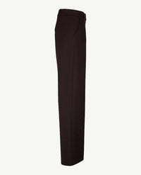 Frank Walder - Pantalon Mia wide - Elastiek rondom - Normale lengte - Jersey - Zwart