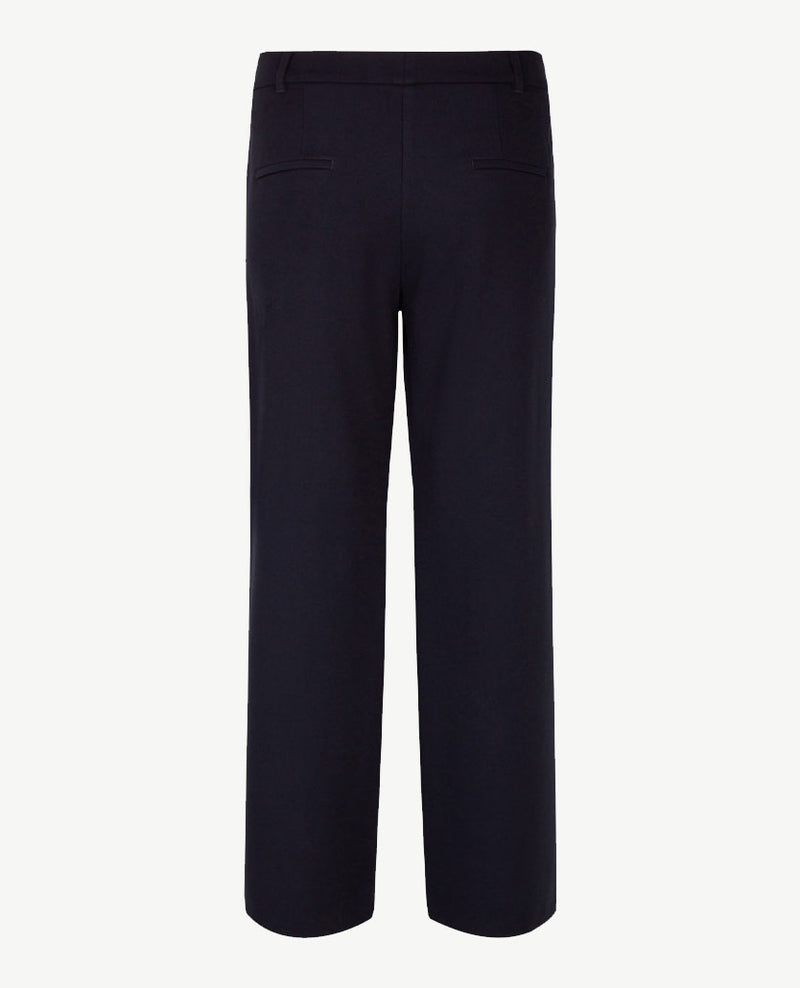 Frank Walder - Pantalon Mia wide - Elastiek rondom - Normale lengte - Jersey - Navy