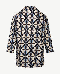 Frank Walder - Damespolo - Navy met beige, blue en choc