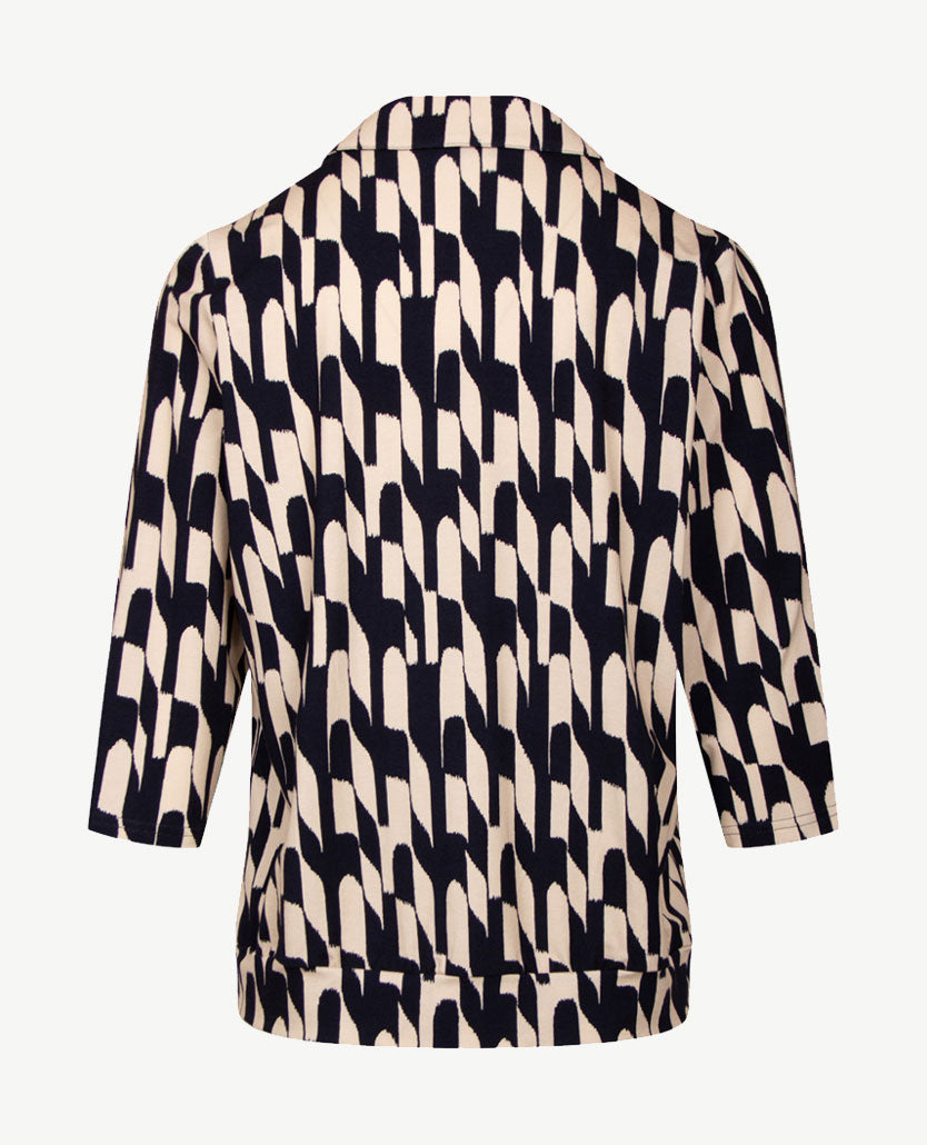 Frank Walder - Damespolo - Beige en navy