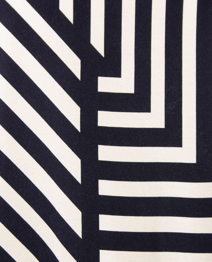 Frank Walder - Polo - streep - Navy met licht beige