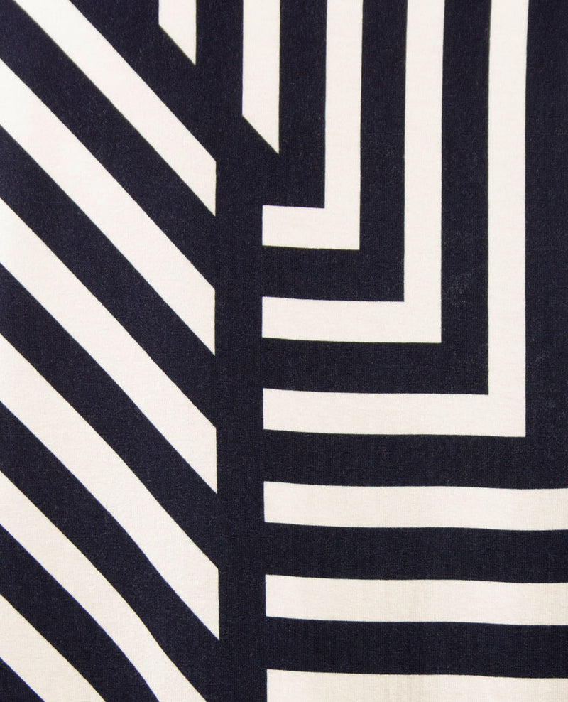 Frank Walder - Polo - streep - Navy met licht beige