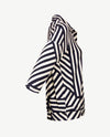 Frank Walder - Polo - streep - Navy met licht beige