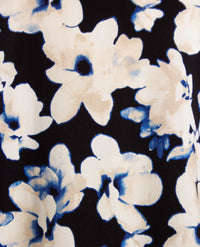 Frank Walder - Polo - Bloem - Zwart, kobalt en off-white en beige