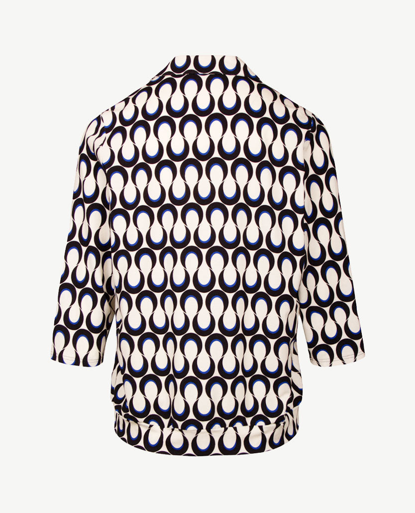 Frank Walder - Polo - Slinger - Zwart, kobalt en off-white