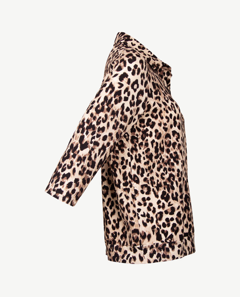 Frank Walder - Polo - Leopard - Beige, zwart en off-white