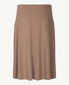 Frank Walder - Klokkende instap rok met plooi - Jersey - Taupe