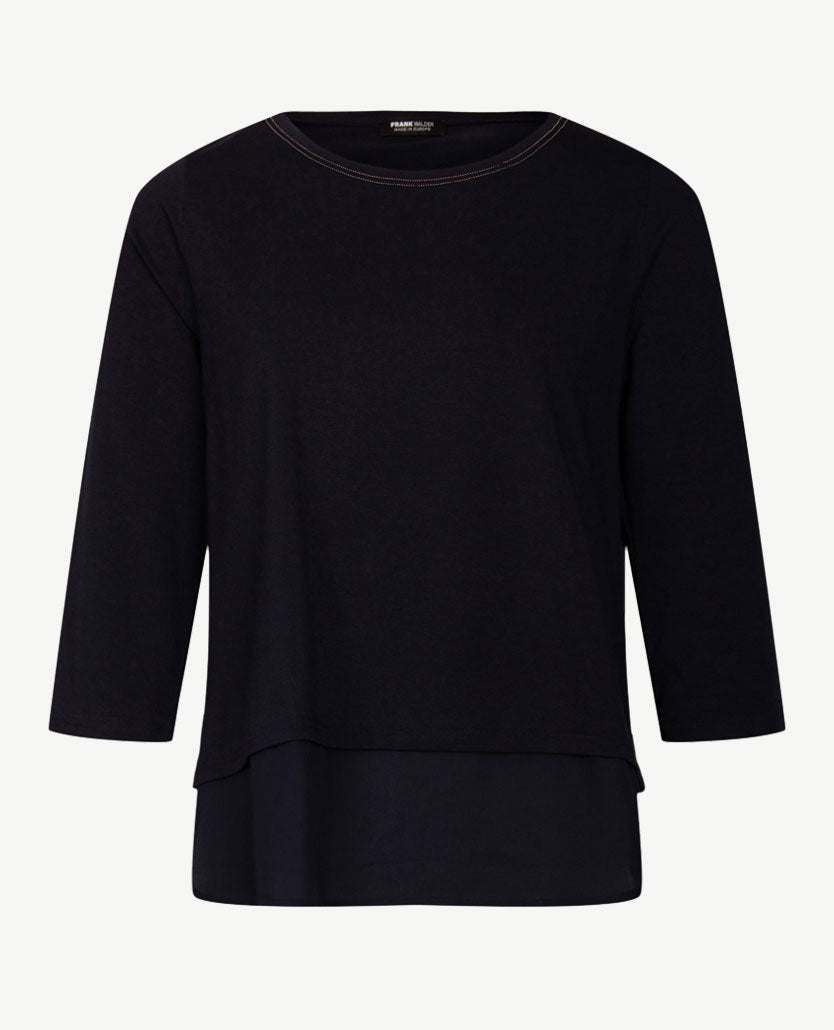 Frank Walder - Top - Ronde hals - Navy