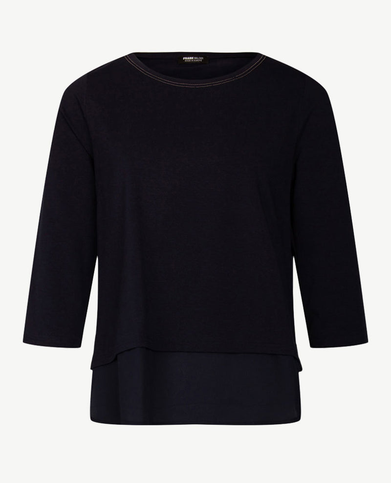 Frank Walder - Top - Ronde hals - Navy