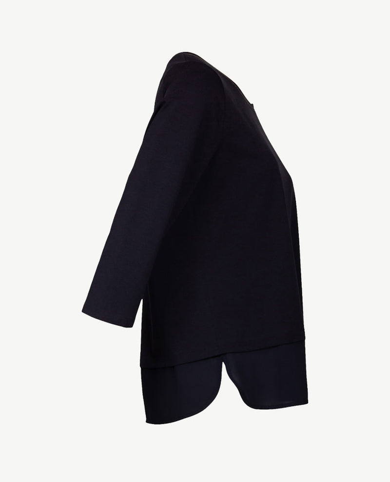 Frank Walder - Top - Ronde hals - Navy
