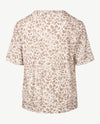 Frank Walder  - Blousontop - Dessin taupe en off-white