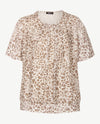Frank Walder  - Blousontop - Dessin taupe en off-white