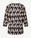 Frank Walder  - Top ronde hals - Beige en navy